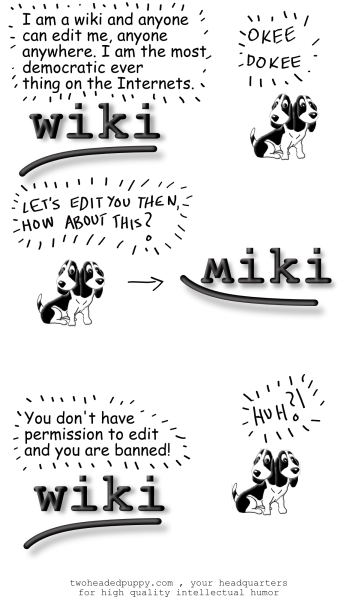 wikis are restrictive , mikis are not - make mikis not wikis
