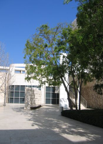 a corner at the Getty Center